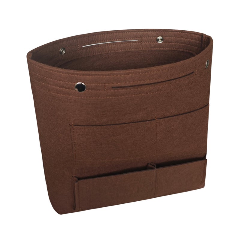 Vercord Extra Tall Felt Bag Organizer Vertical Height Design for Deep Tote and Backpack Bags Brown - Image 2